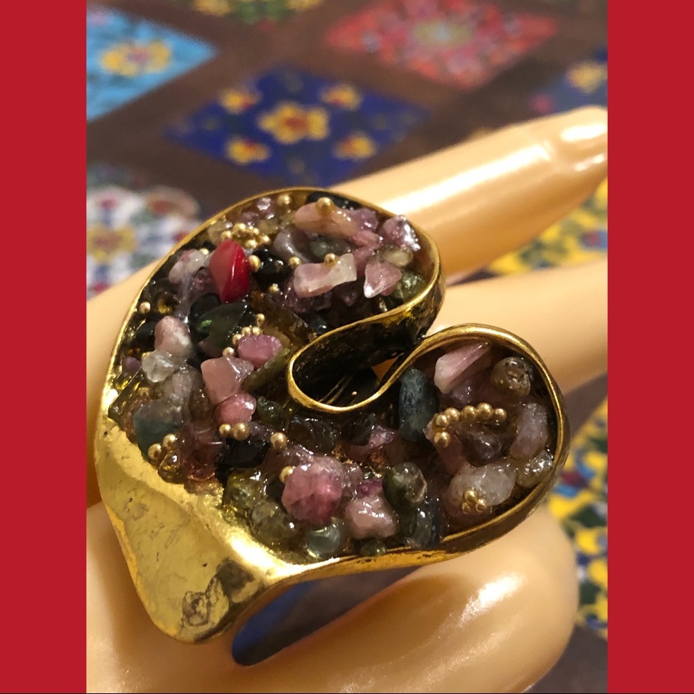 Artisan Paris Oversized Adjustable Heart Ring